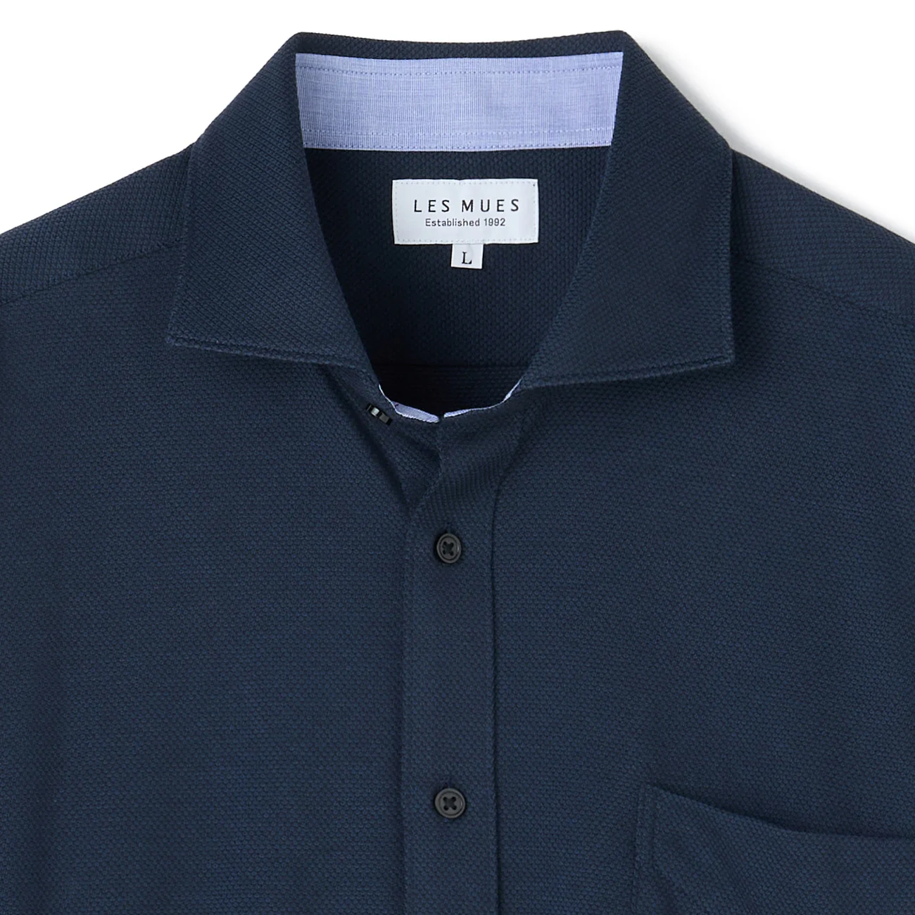 Bizknit Non-iron Stretch Cutaway Shirt - Navy - Image 3
