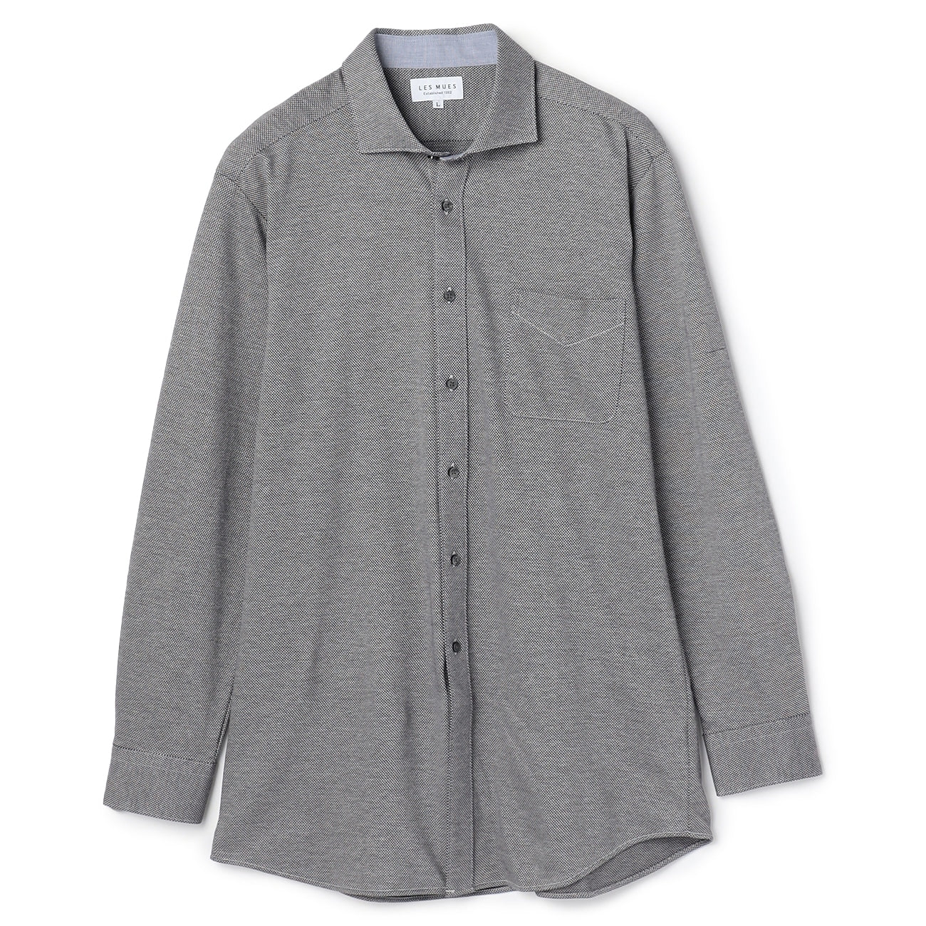 Bizknit Non-iron Stretch Cutaway Shirt - Charcoal Gray