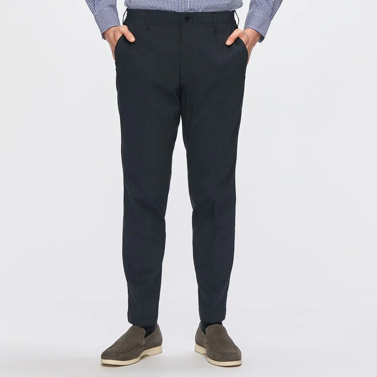 Adjustable Hem Super Stretch Cotton-Like Tapered Pants