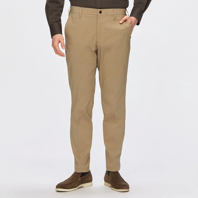 Adjustable Hem Super Stretch Cotton-Like Tapered Pants - Image 11