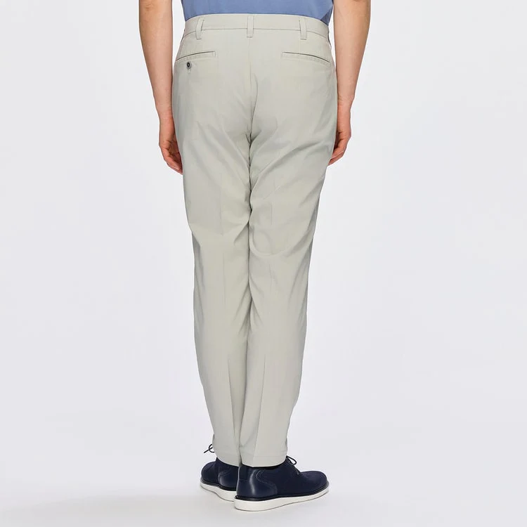Adjustable Hem Super Stretch Cotton-Like Tapered Pants - Image 4