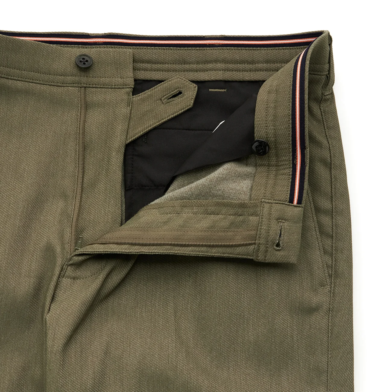 Adjustable Hem Stretch Brushed Twill Tapered Pants - Image 13
