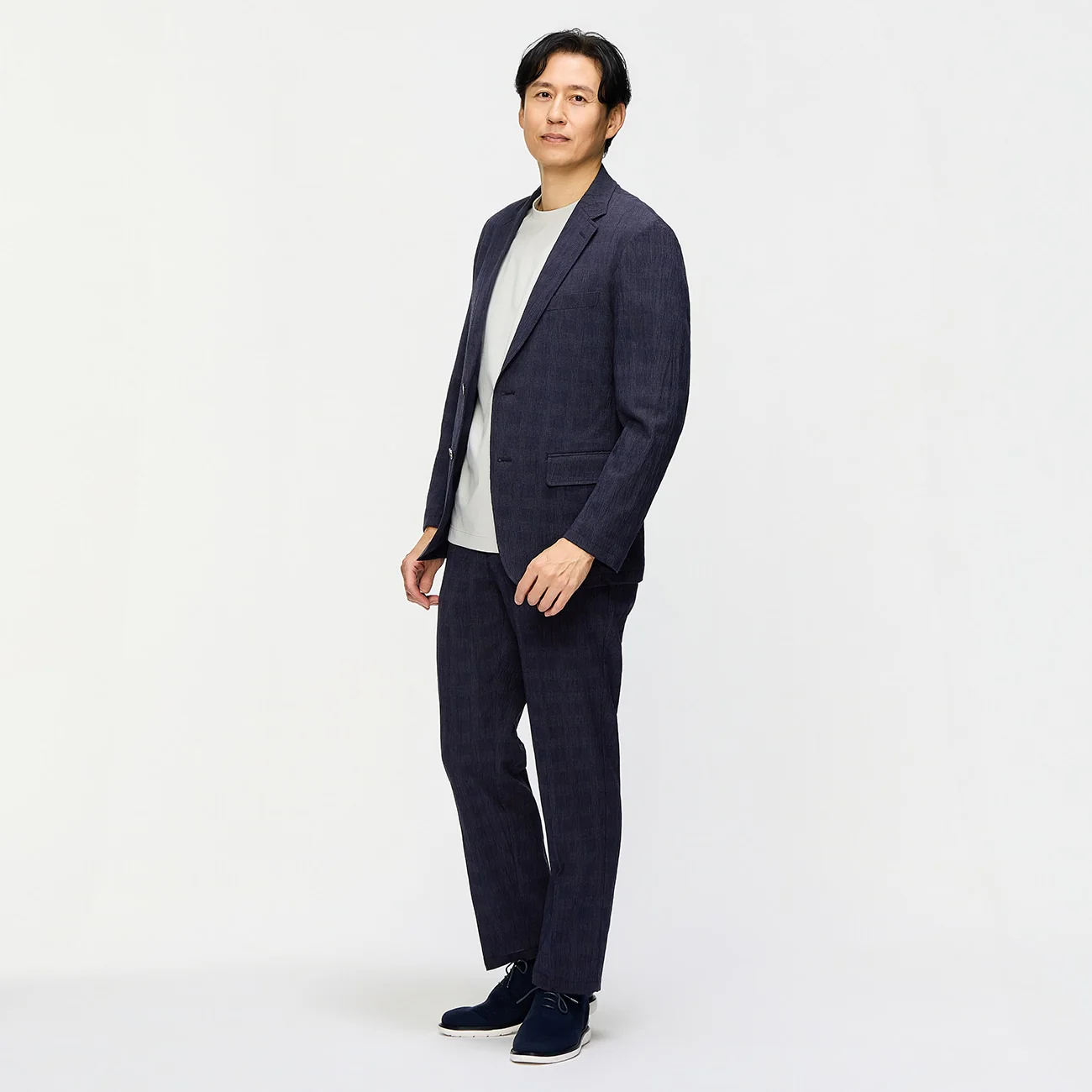 Pajama SUITS Premium SUPER Aircool Washable Stretch Crepe Pants - Navy - Image 5