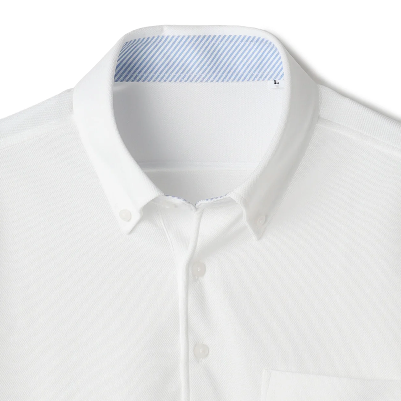 Biz Polo Aircool Button-down Polo Shirt - White - Image 3