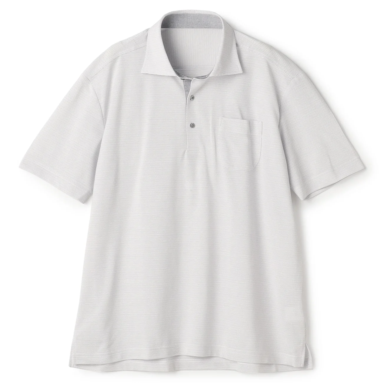 Biz Polo Aircool Cutaway Sashiko Polo Shirt - White