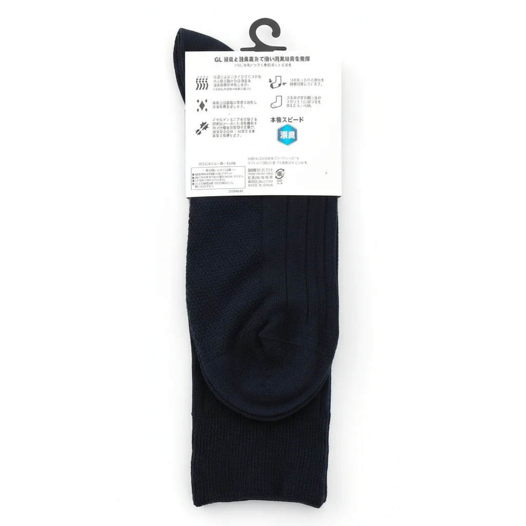 Antibacterial Deodorant Solid Rib Socks - Image 2