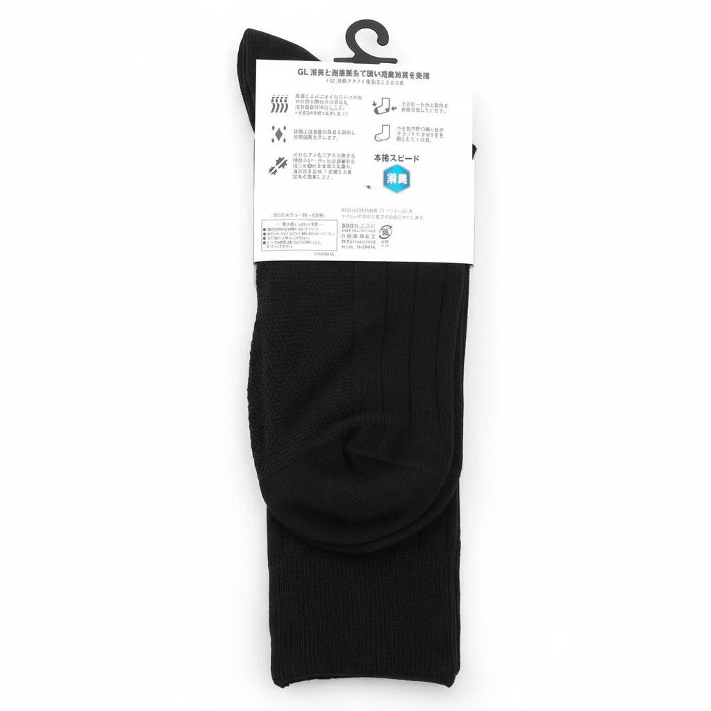 Antibacterial Deodorant Solid Rib Socks - Image 5