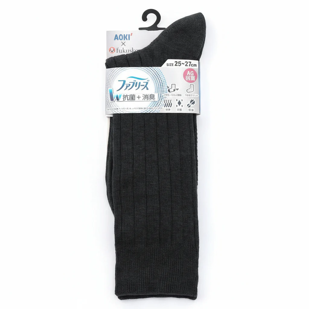 Antibacterial Deodorant Solid Rib Socks - Image 7
