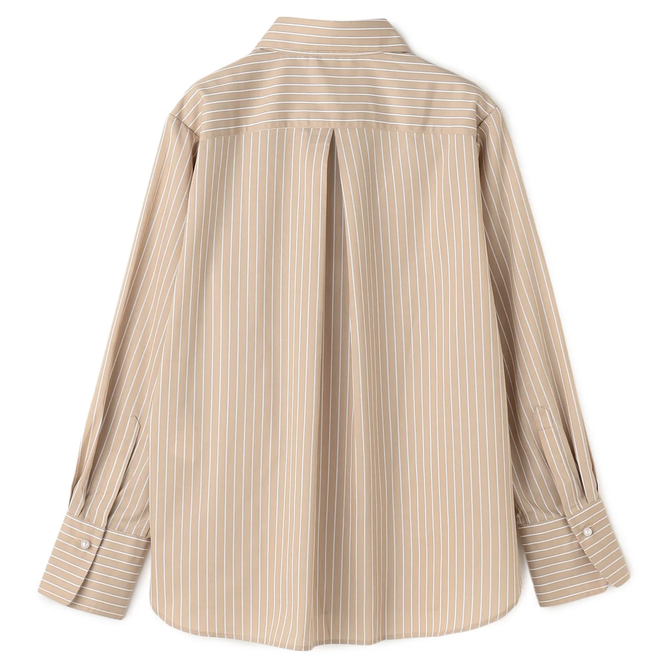 Skipper Collar Shirt with Pearls - Brown - Image 8