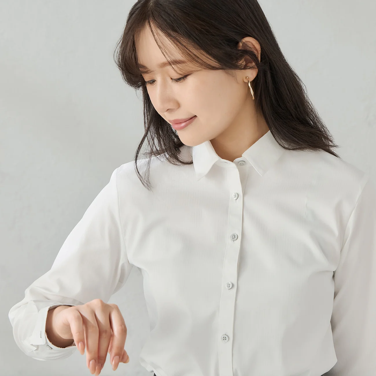 UV Protection Dobby Stripe Shirt - White - Image 4