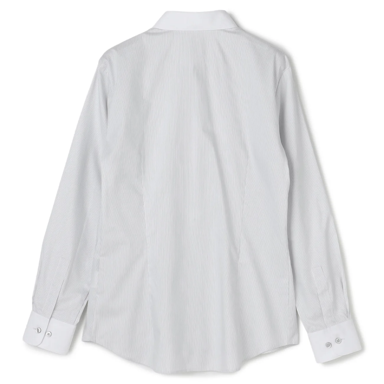 UV Protection Contrast Collar Stripe Shirt - Gray - Image 11