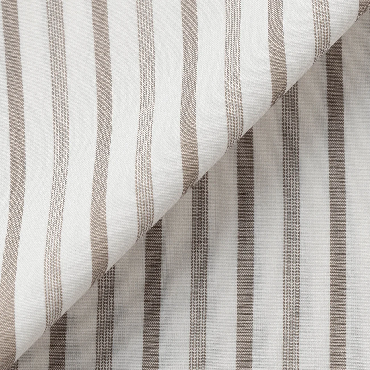 Stripe Band Collar Shirt - Beige - Image 10