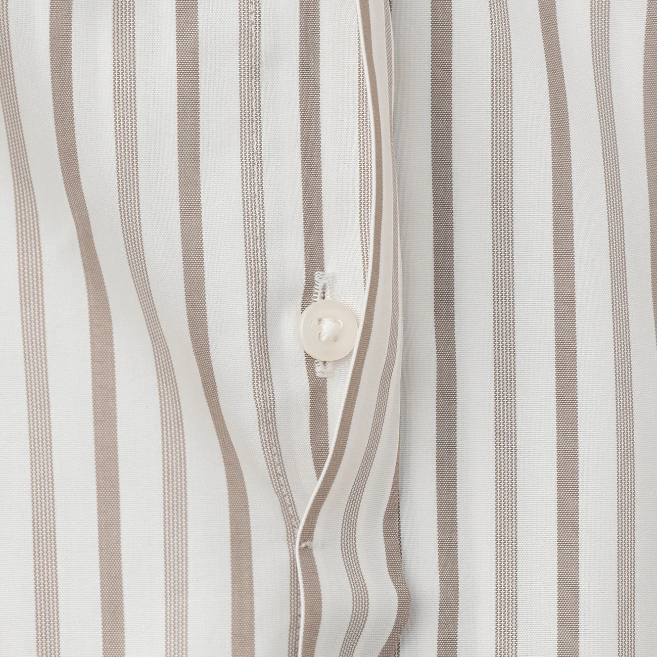 Stripe Band Collar Shirt - Beige - Image 9