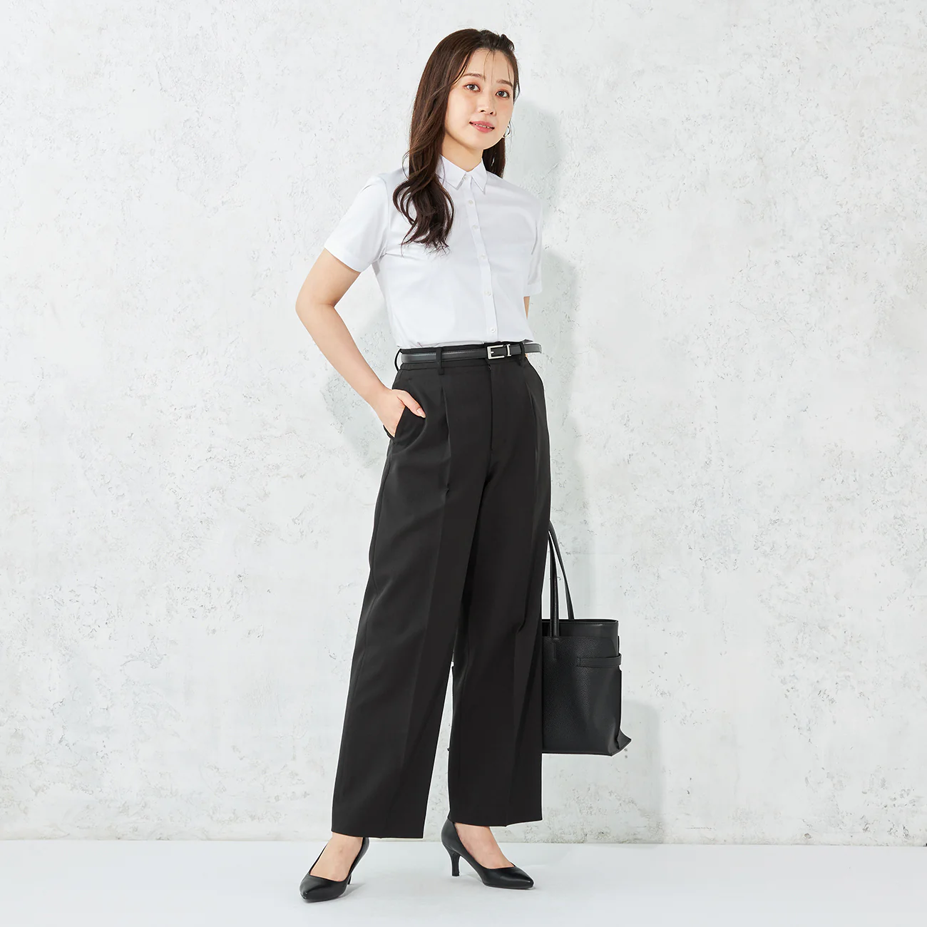 Contrast Collar Shirt - Gray - Image 2