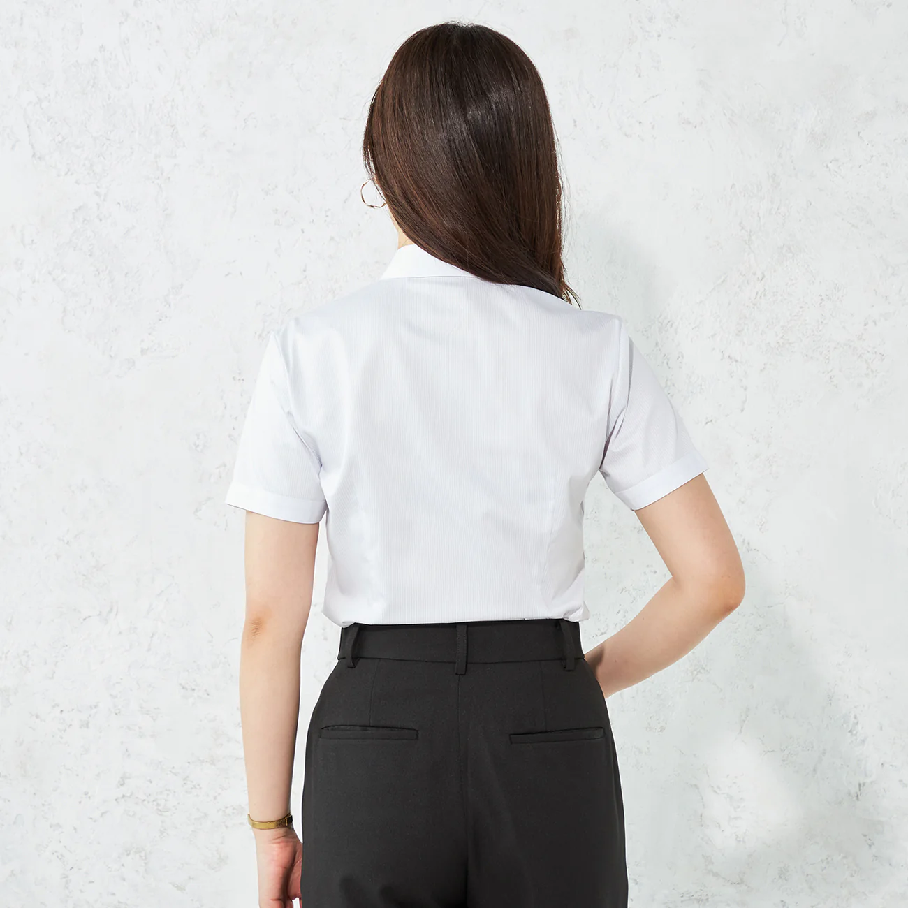 Contrast Collar Shirt - Gray - Image 5