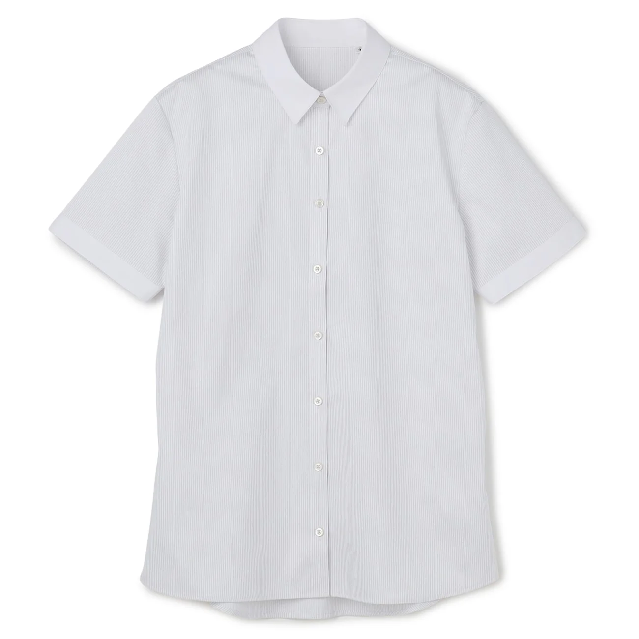 Contrast Collar Shirt - Gray - Image 6