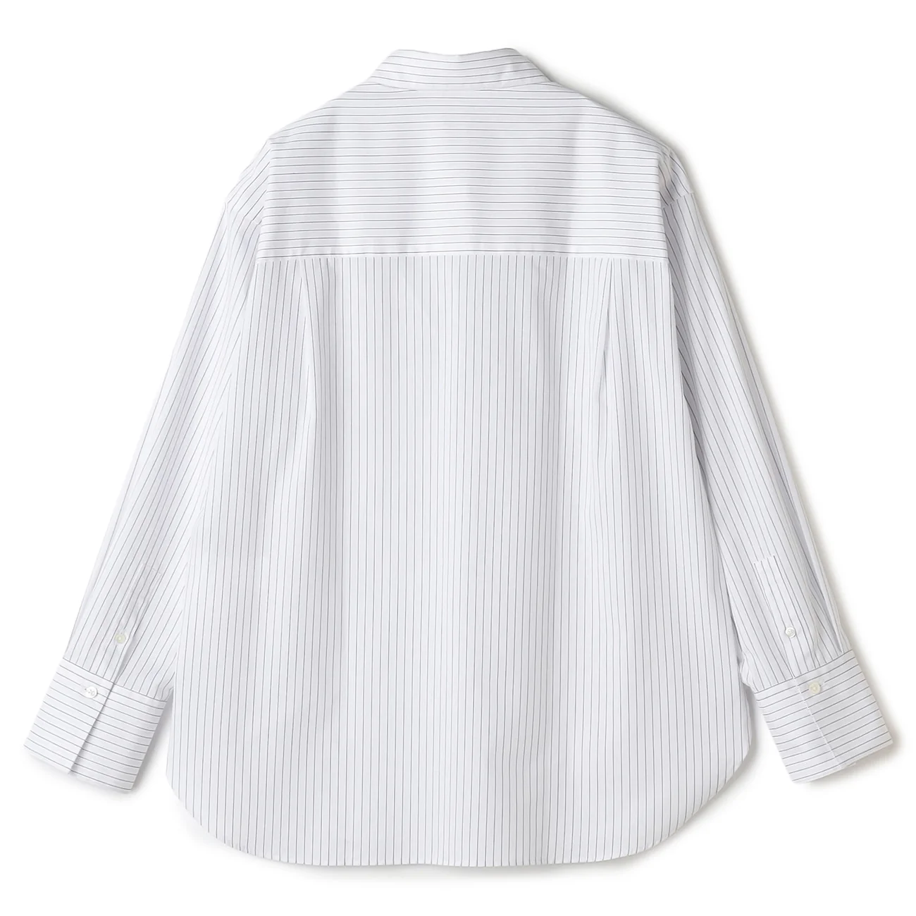 Women's Point Collar Stripe Shirt - White - Image 11