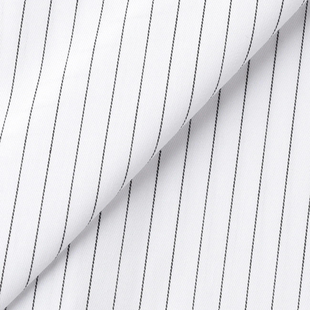 Women's Point Collar Stripe Shirt - White - Image 12