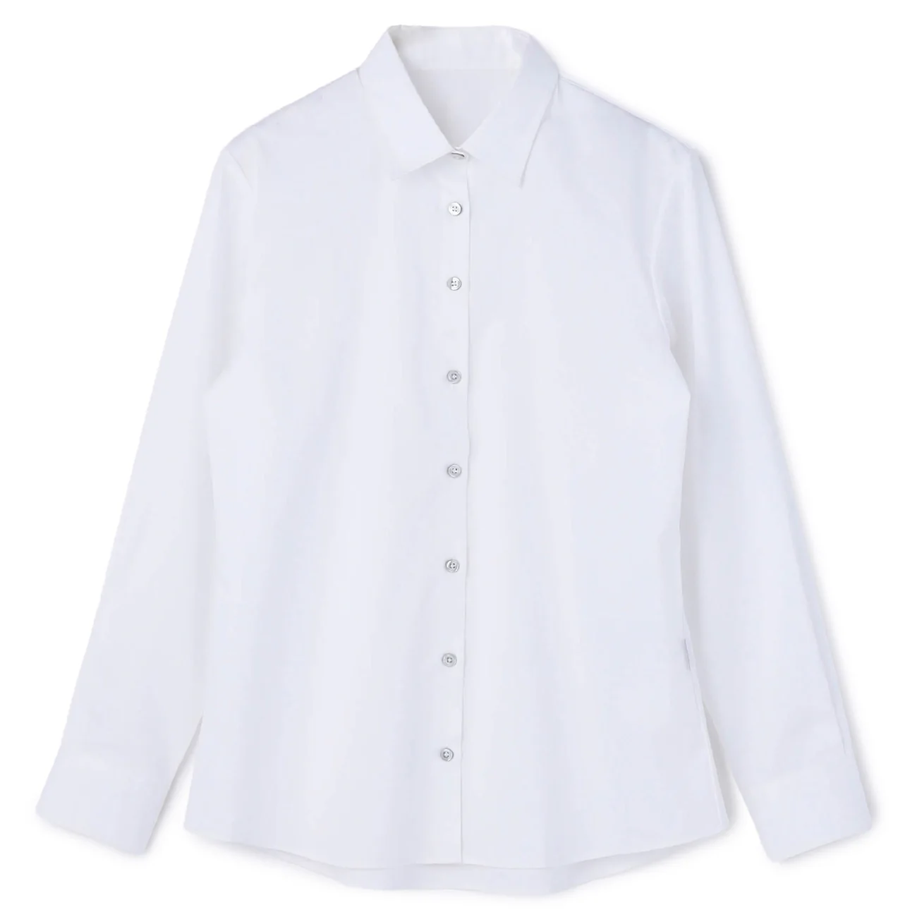 Women's Wrinkle-resistant Stretch Shirt with Ribbon - White - Image 8
