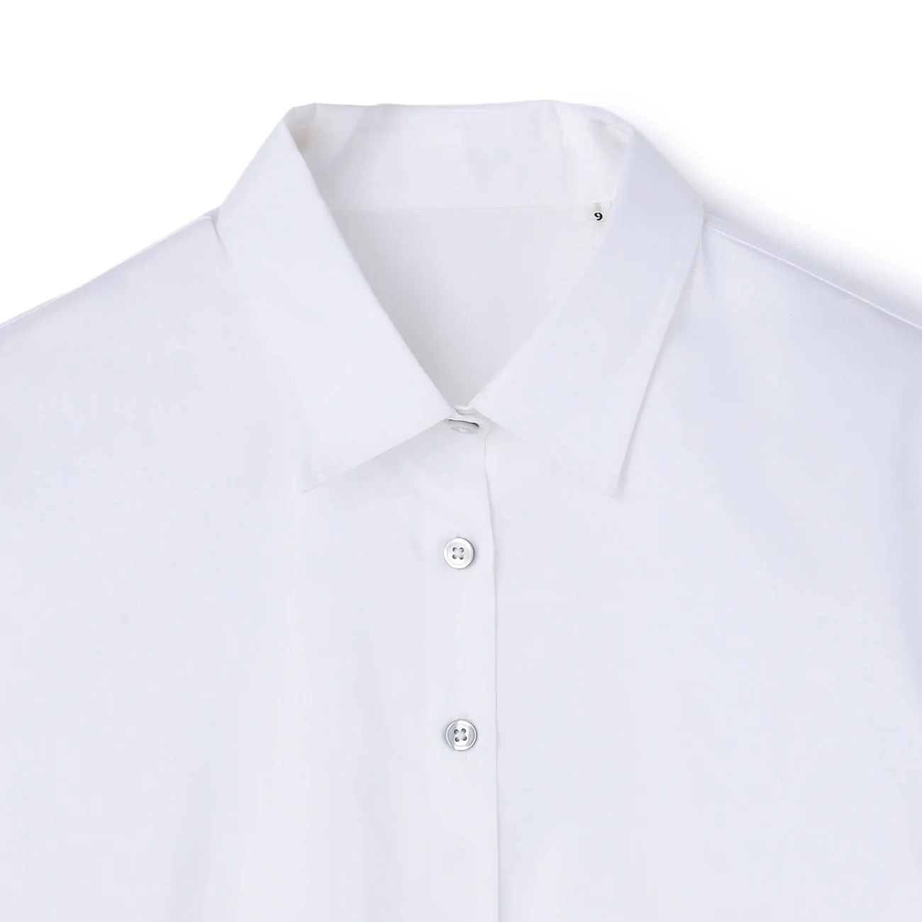 Women's Wrinkle-resistant Stretch Shirt with Ribbon - White - Image 9