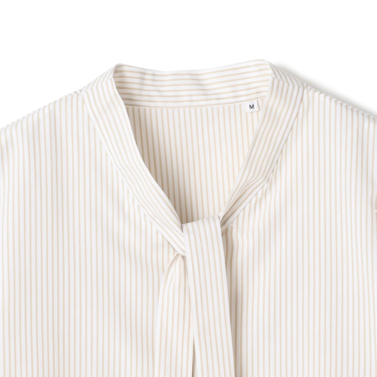 Cool Touch Narrow Bow Tie Shirt - Beige - Image 6