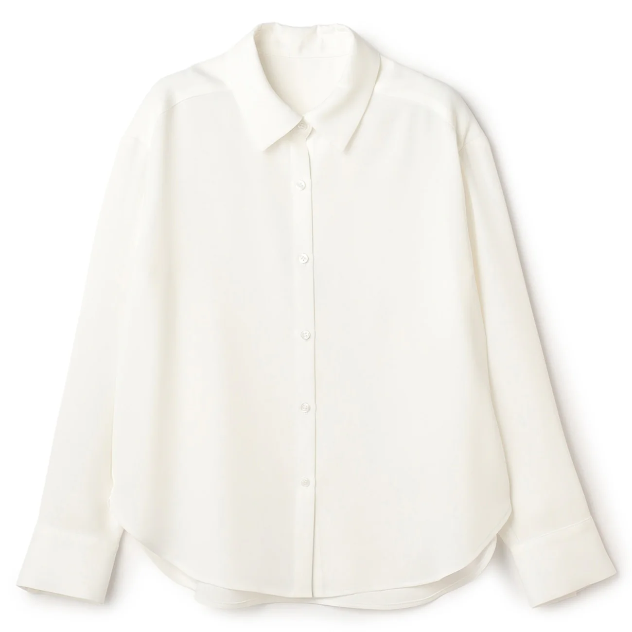 Collared Blouse with Scarf - White - Image 16