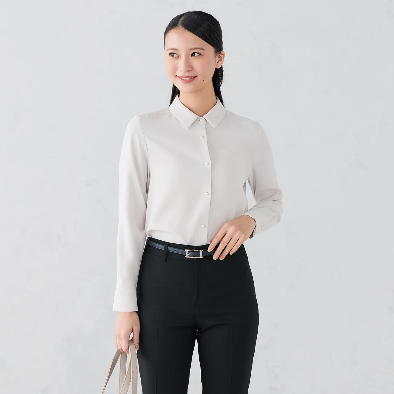 2-Way Bow-Tie Blouse with Pearls - Image 4