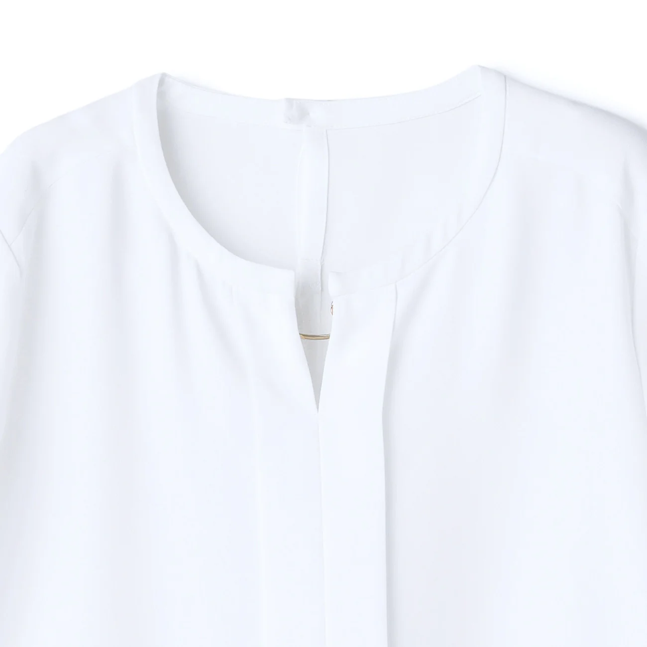 4-Way Blouse with Accessory and Ribbon - White - Image 16