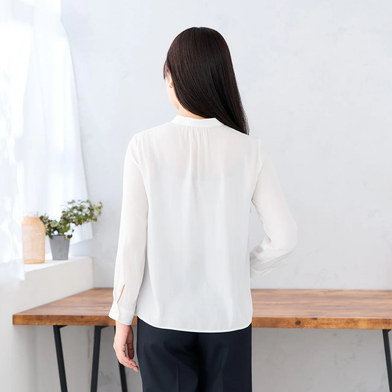 Layered Blouse - White - Image 6