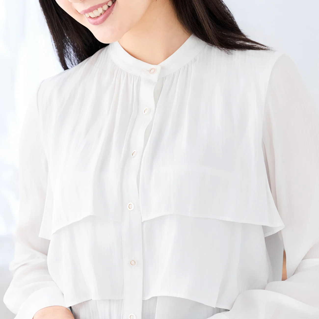 Layered Blouse - White - Image 7