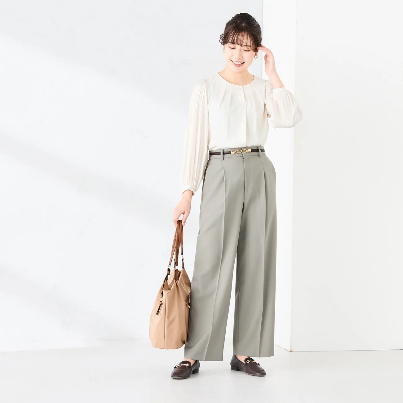 Pleated Sleeve Blouse - Image 12