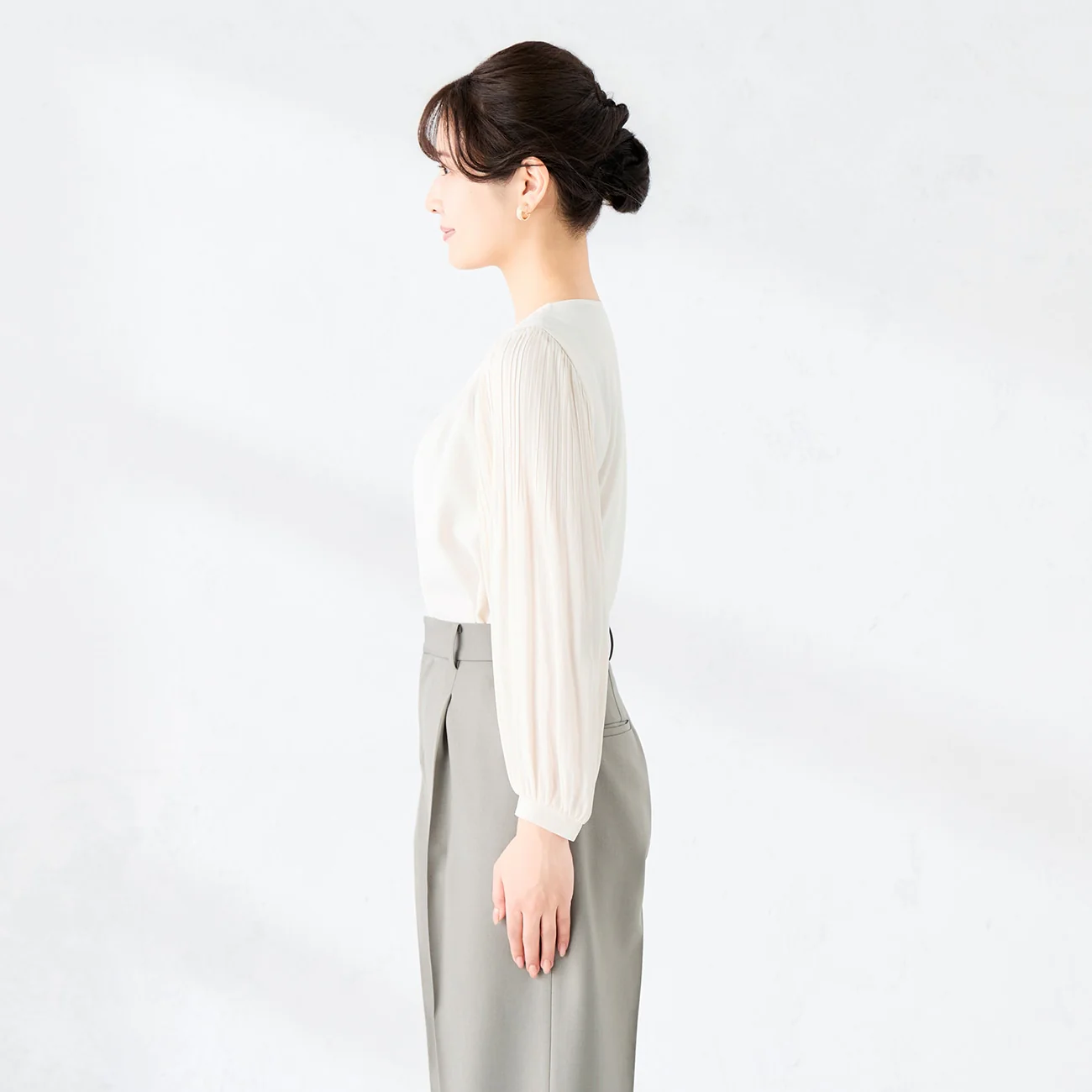 Pleated Sleeve Blouse - Image 13