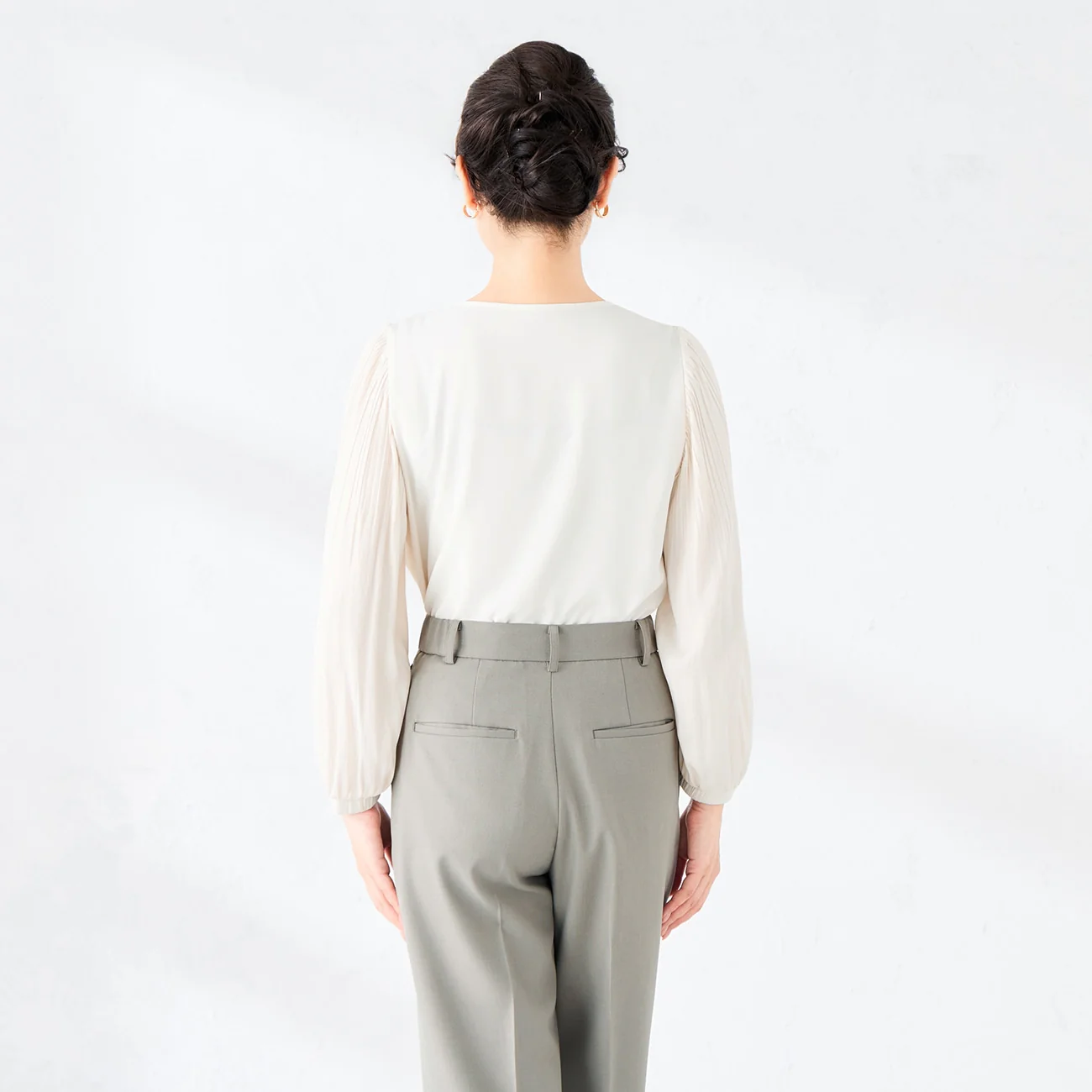 Pleated Sleeve Blouse - Image 14
