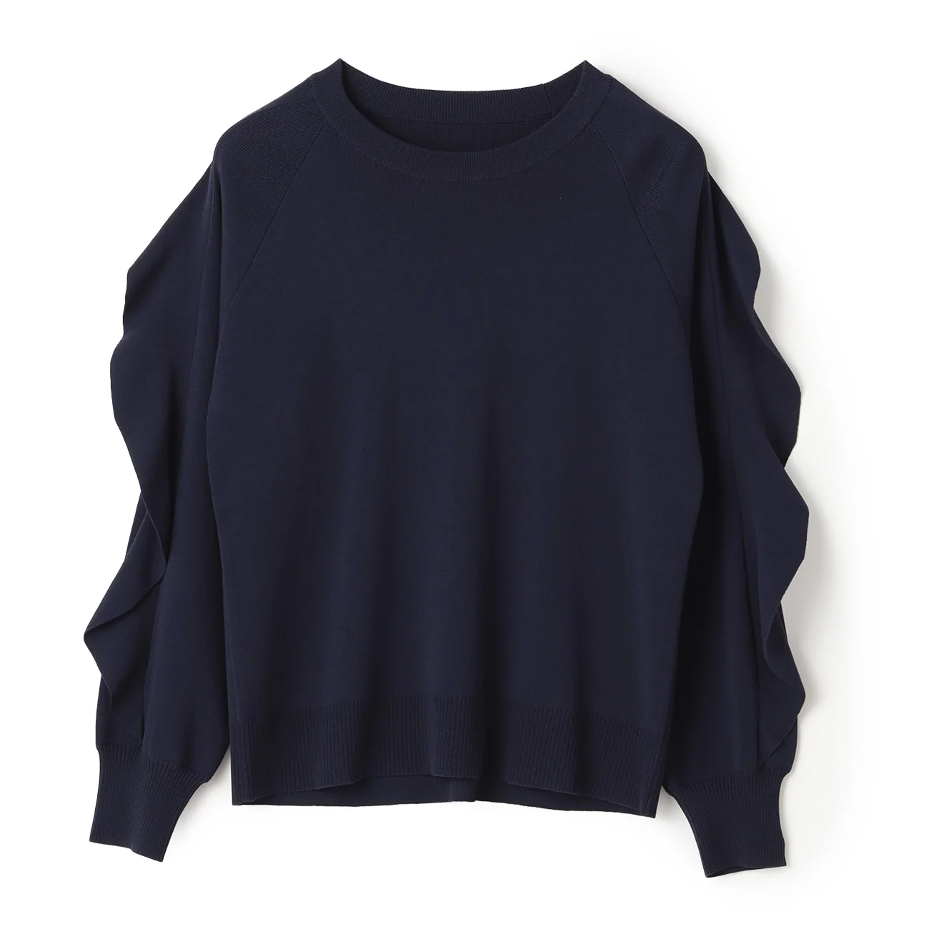 Ruffle-Sleeve Oversized Knit Pullover - Image 18