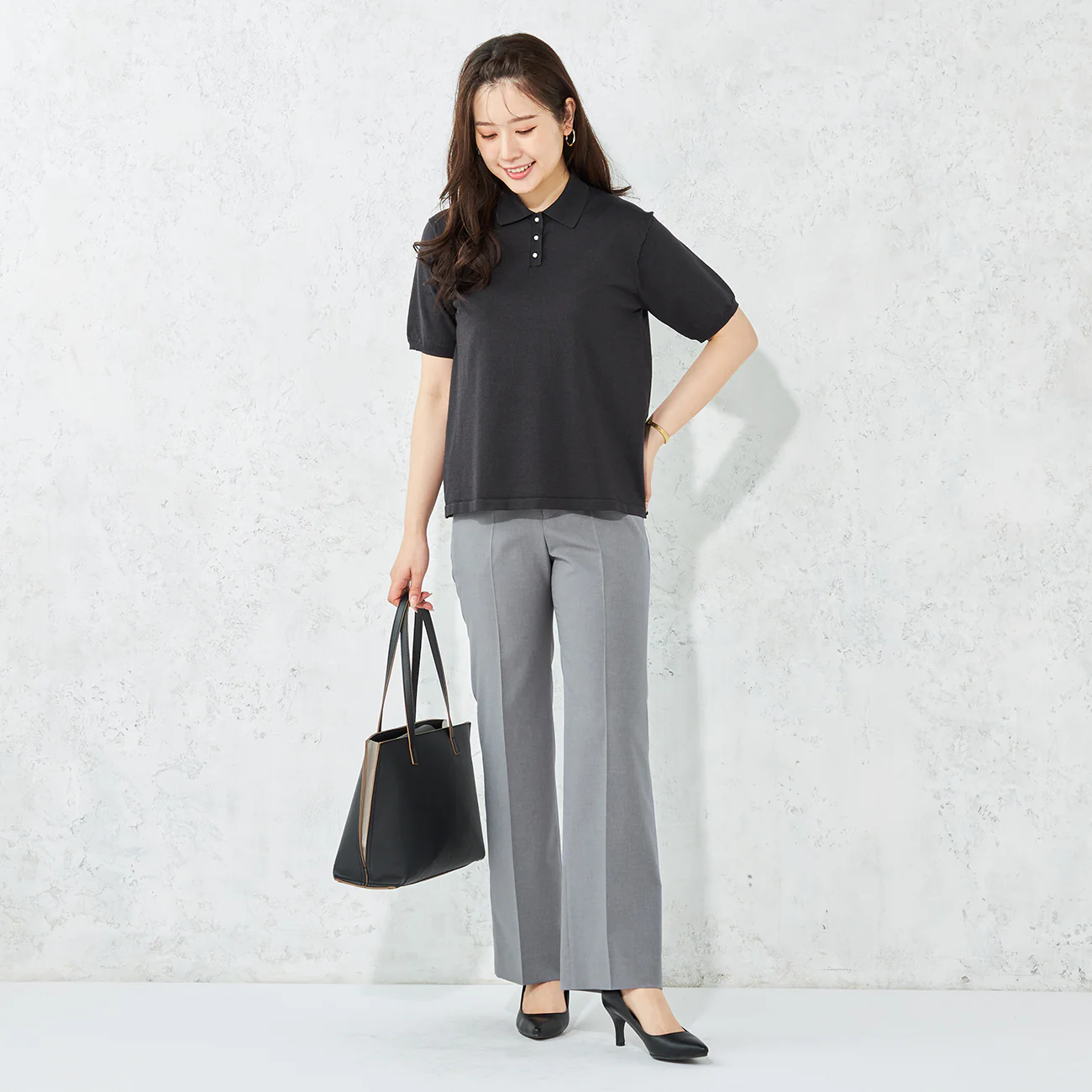 Short Sleeve Knit Polo Shirt - Image 12