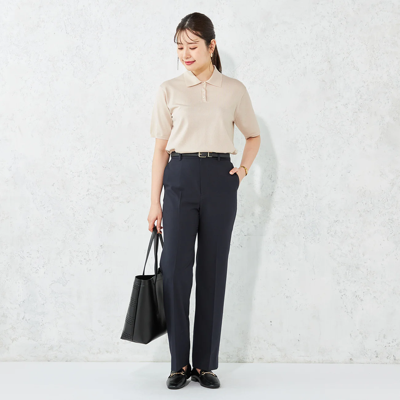 Short Sleeve Knit Polo Shirt - Image 2