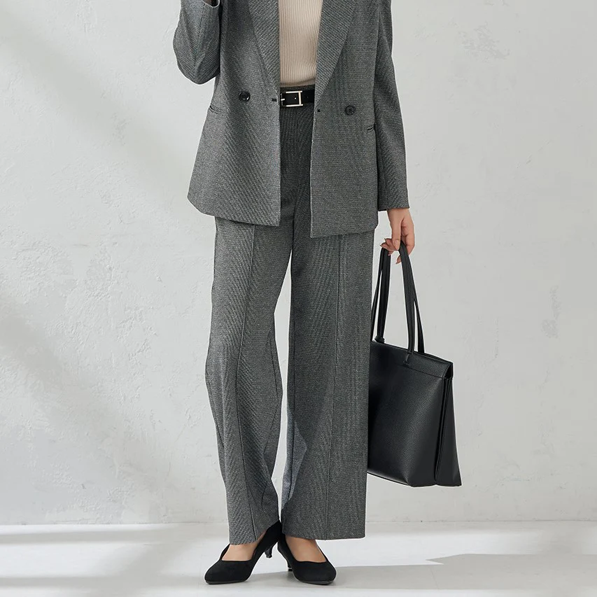 Pajama Suits Tweed Jersey Semi-Wide Pants - Image 14