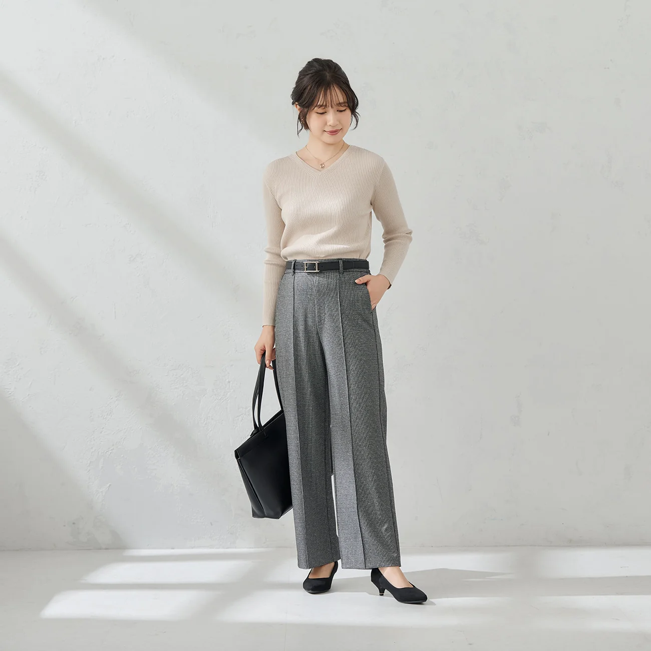 Pajama Suits Tweed Jersey Semi-Wide Pants - Image 15