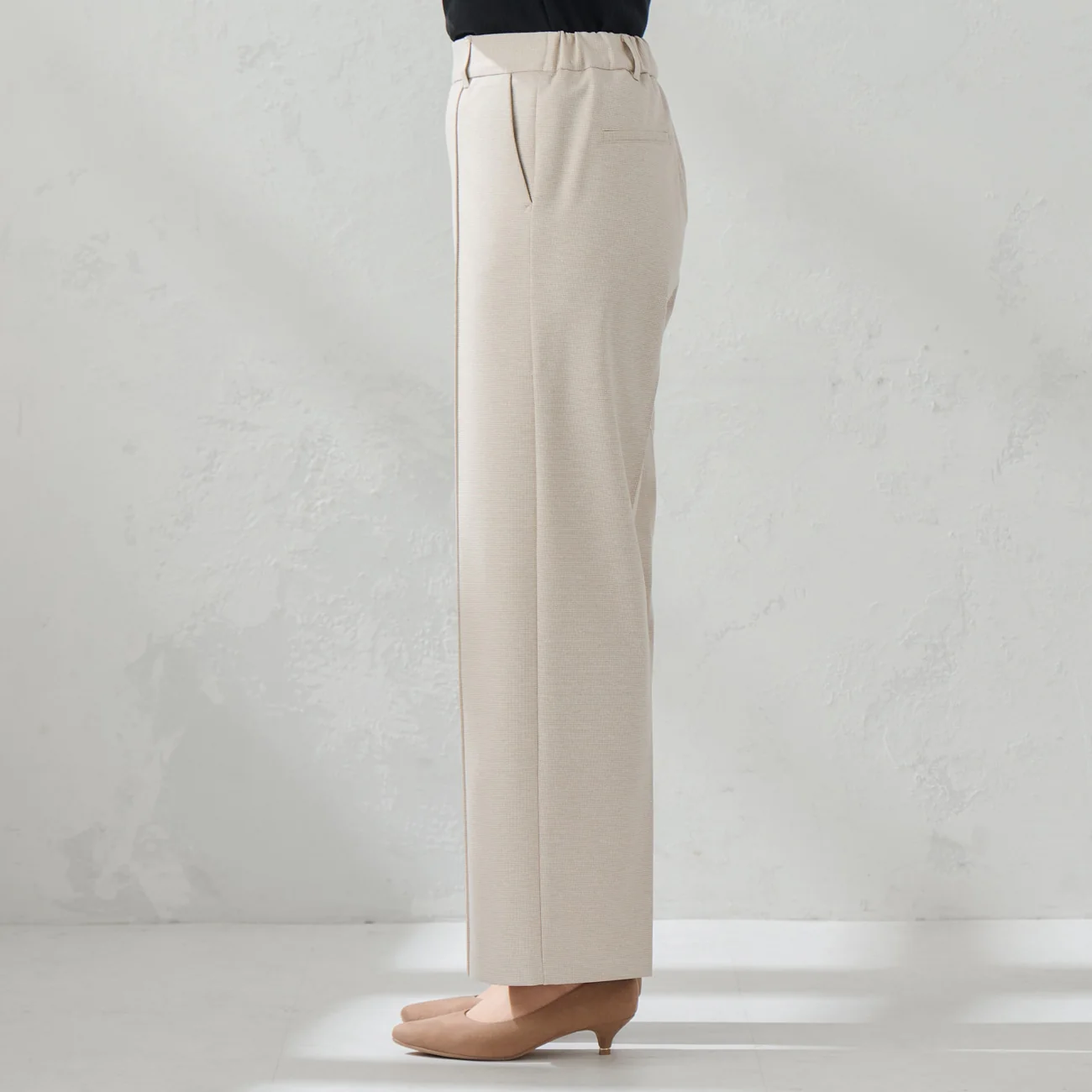 Pajama Suits Tweed Jersey Semi-Wide Pants - Image 5