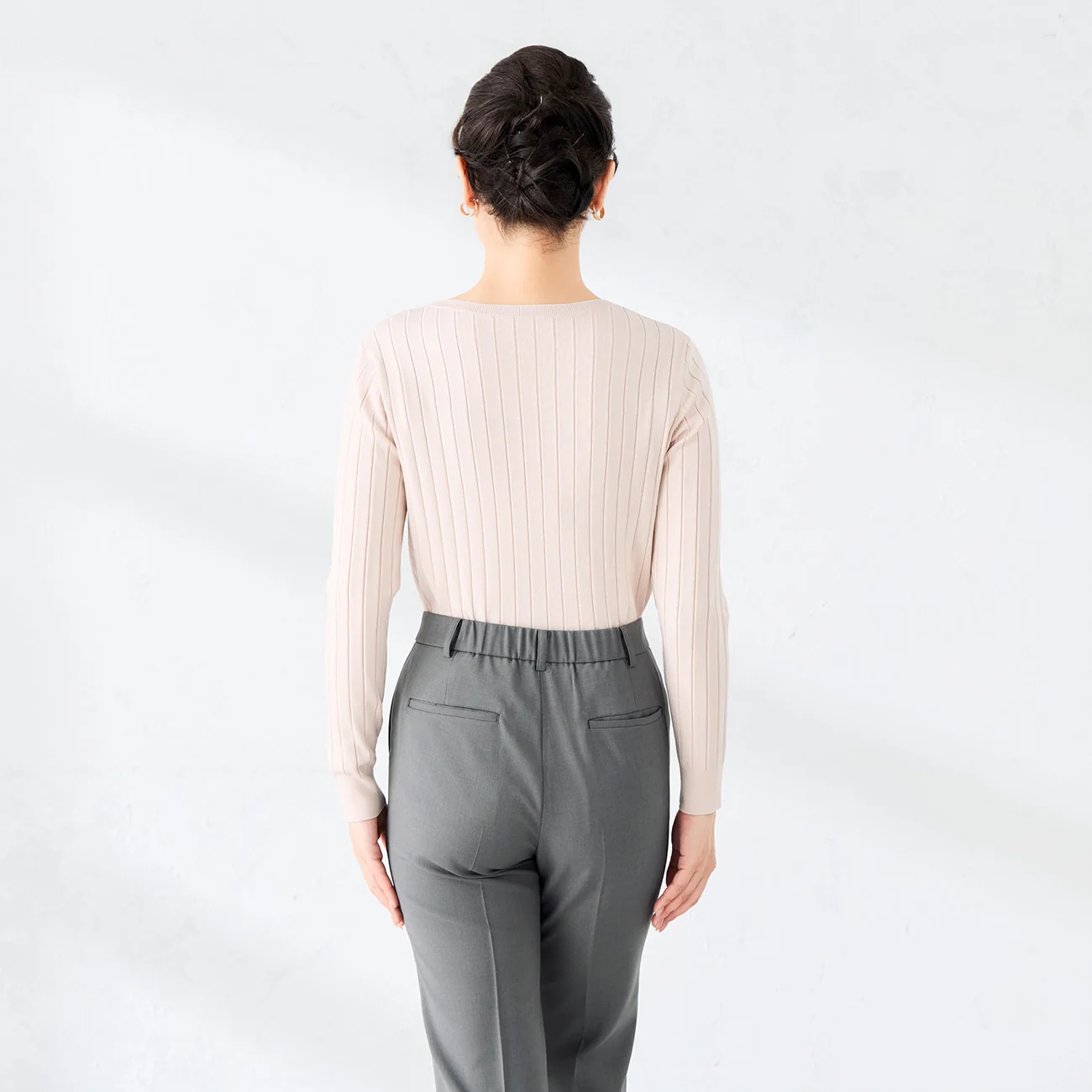 Rib Knit Boat Neck Sweater - Image 14