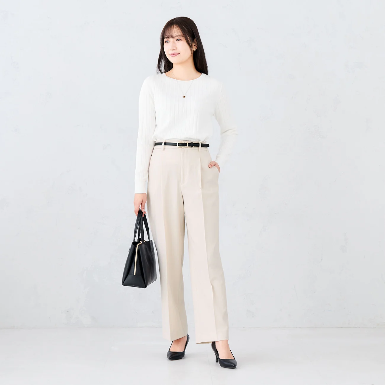Rib Knit Boat Neck Sweater - Image 4