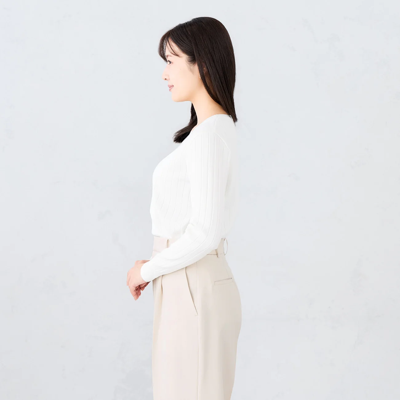 Rib Knit Boat Neck Sweater - Image 5