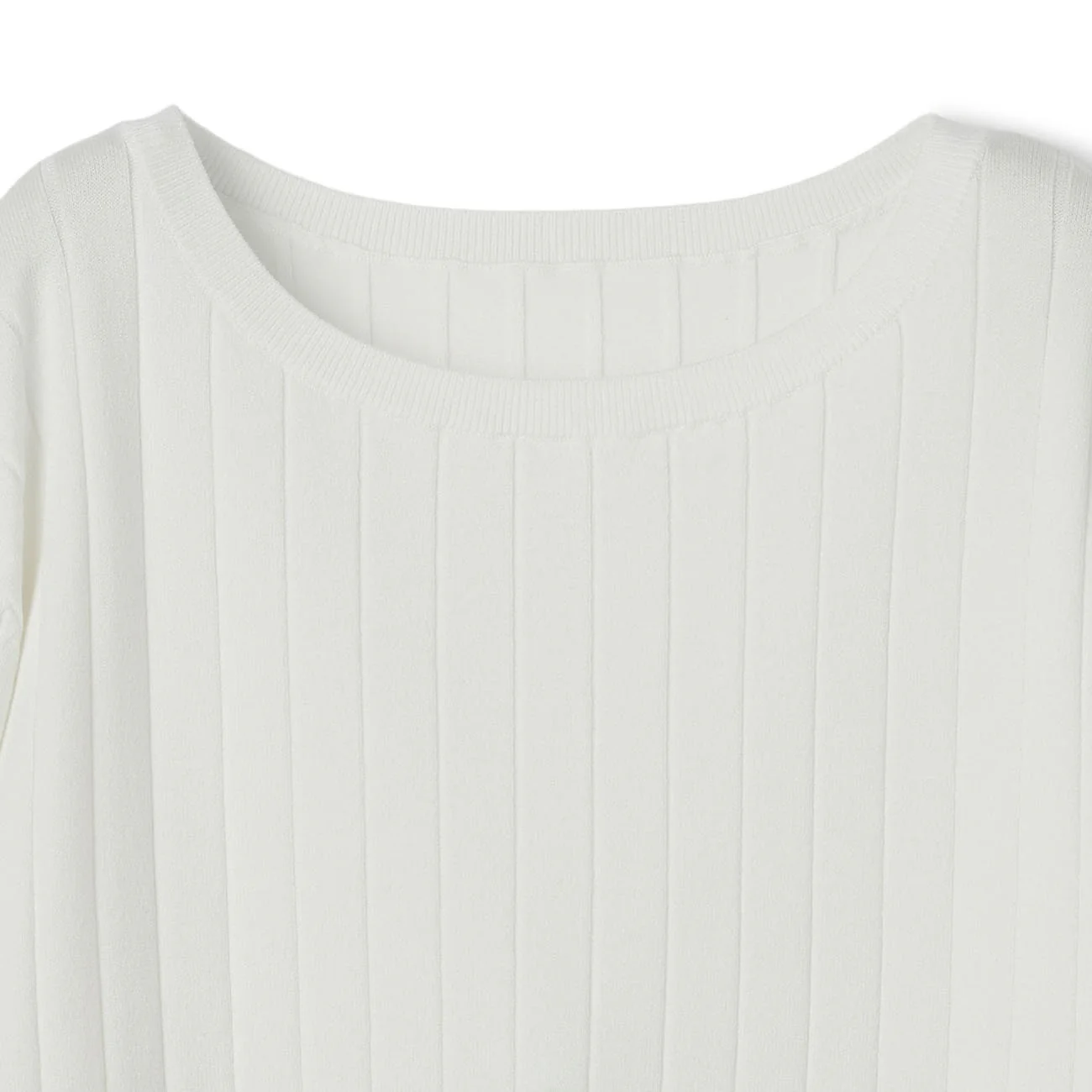 Rib Knit Boat Neck Sweater - Image 8