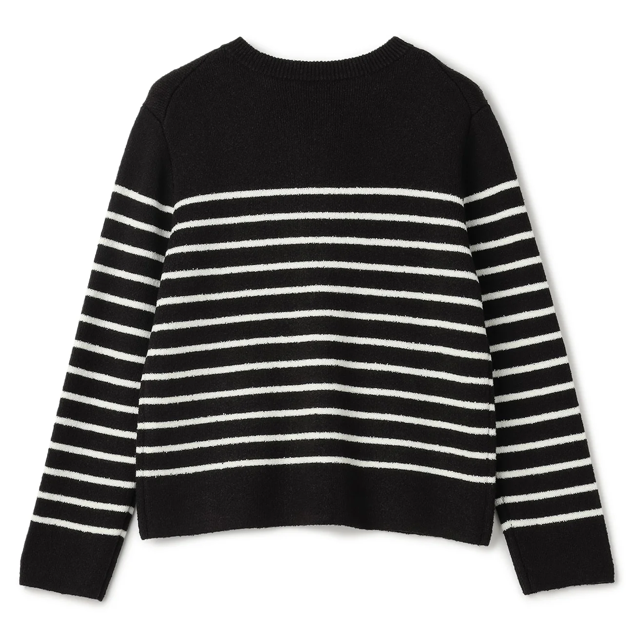 Stripe Knit Jacket - White/Black - Image 9