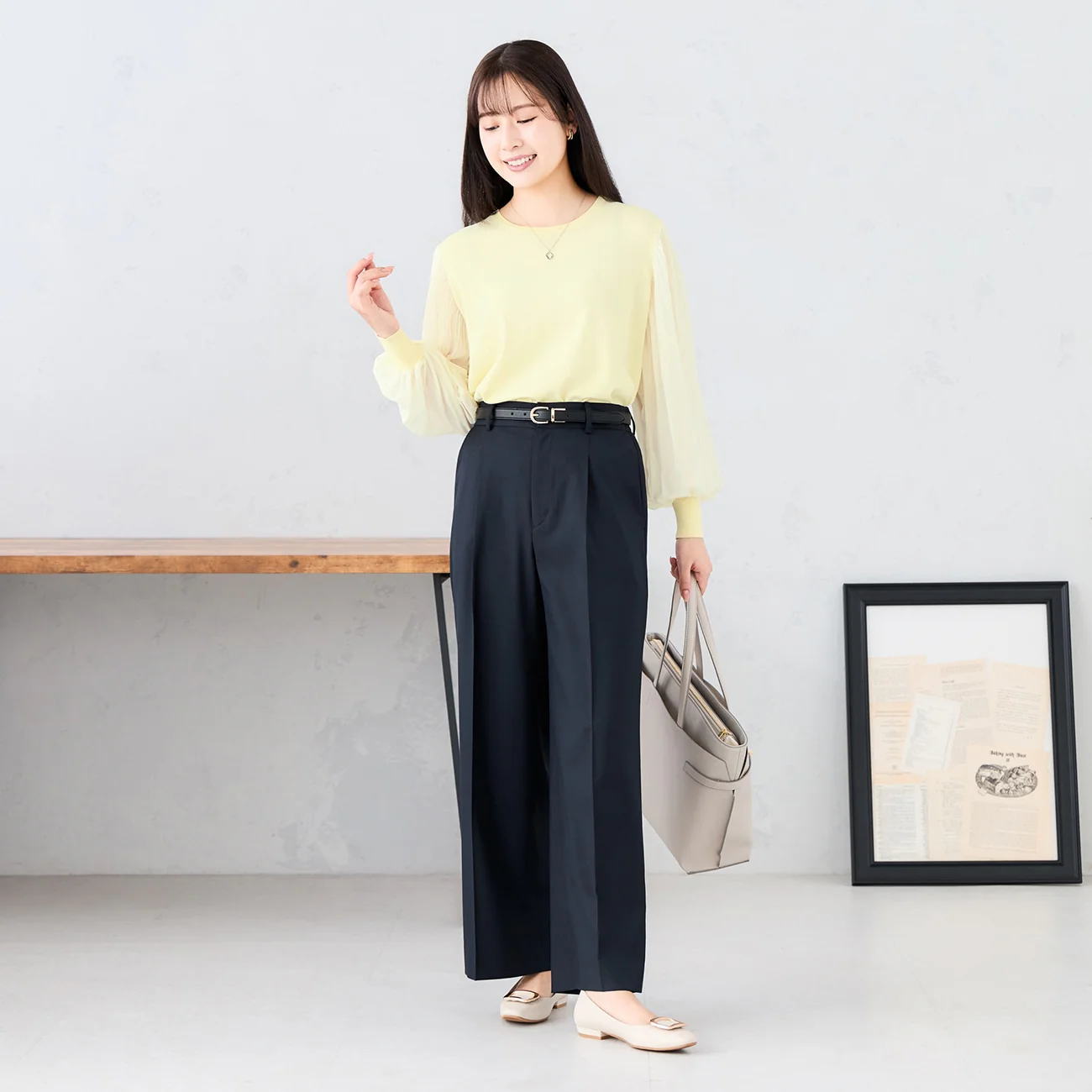 Sheer Sleeve Knit Top - Image 11