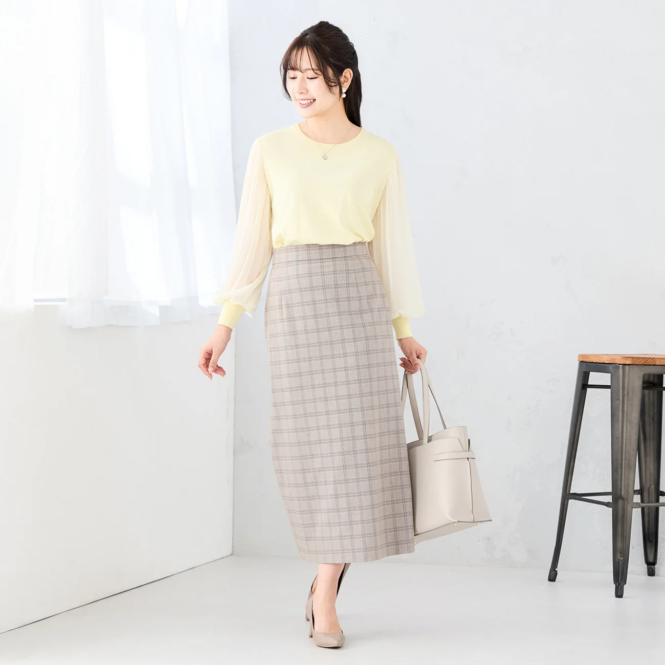 Sheer Sleeve Knit Top - Image 12