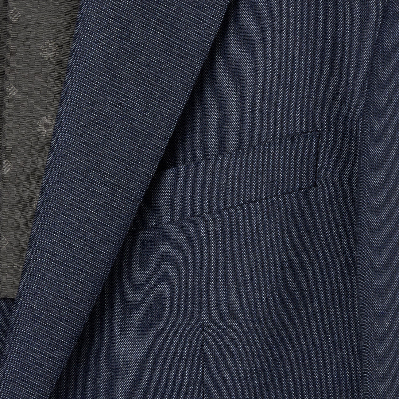 Wool Blend Pinhead Suit - Blue - Image 3