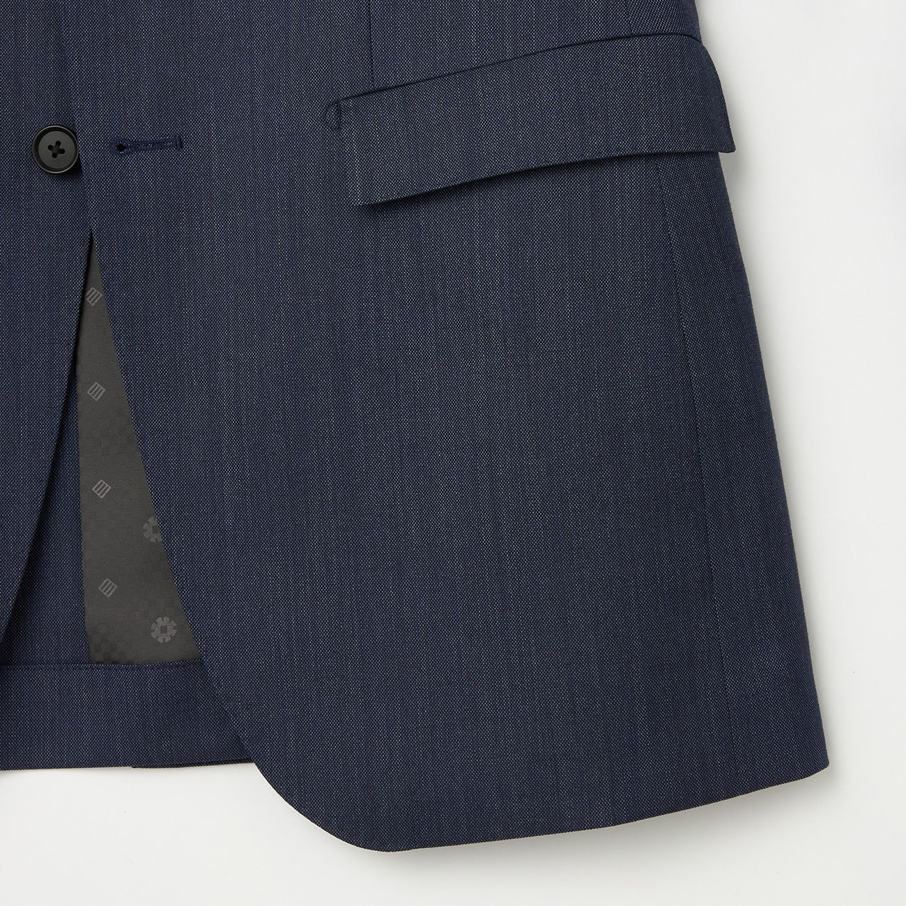 Wool Blend Pinhead Suit - Blue - Image 5