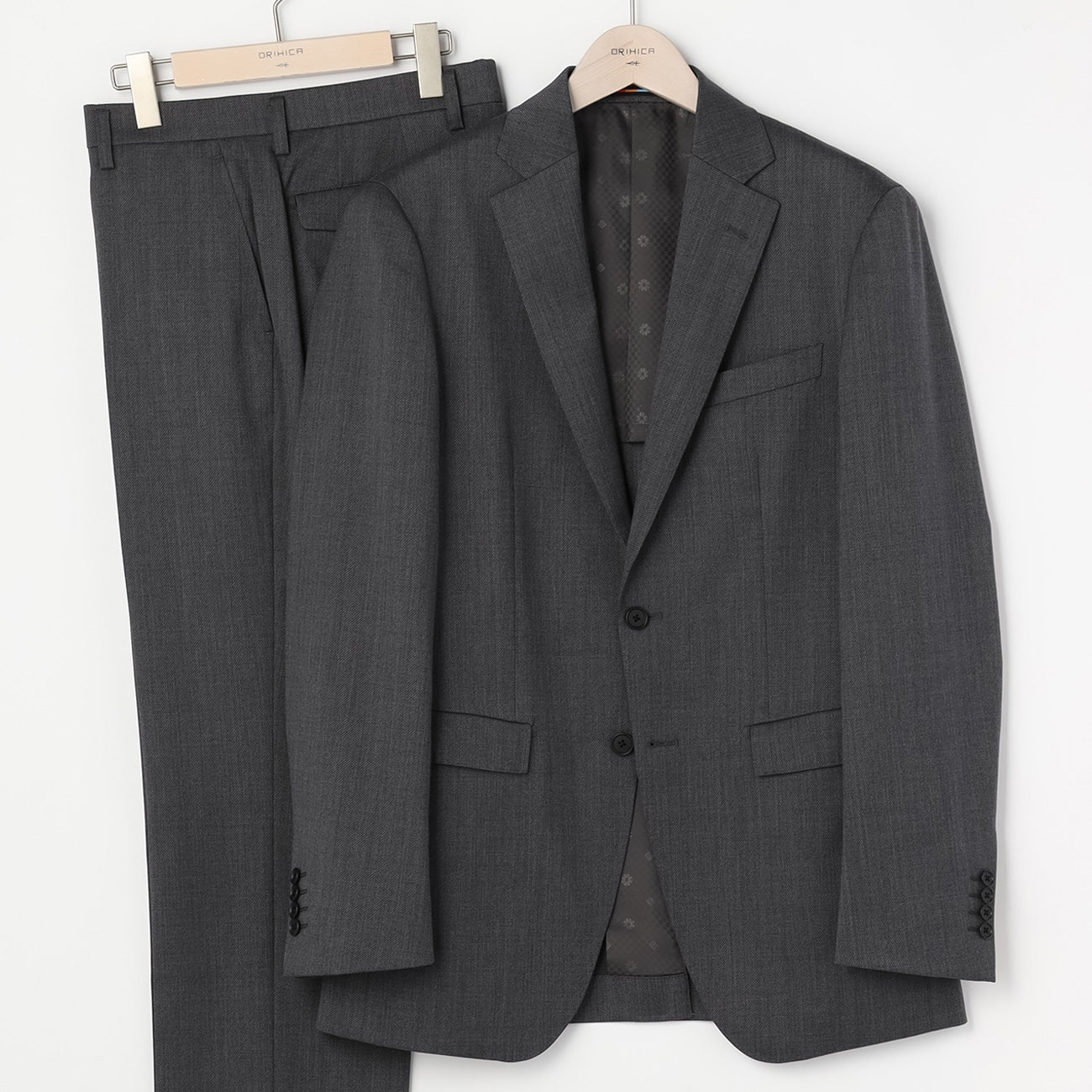 Wool Blend Kersey Suit - Medium Gray