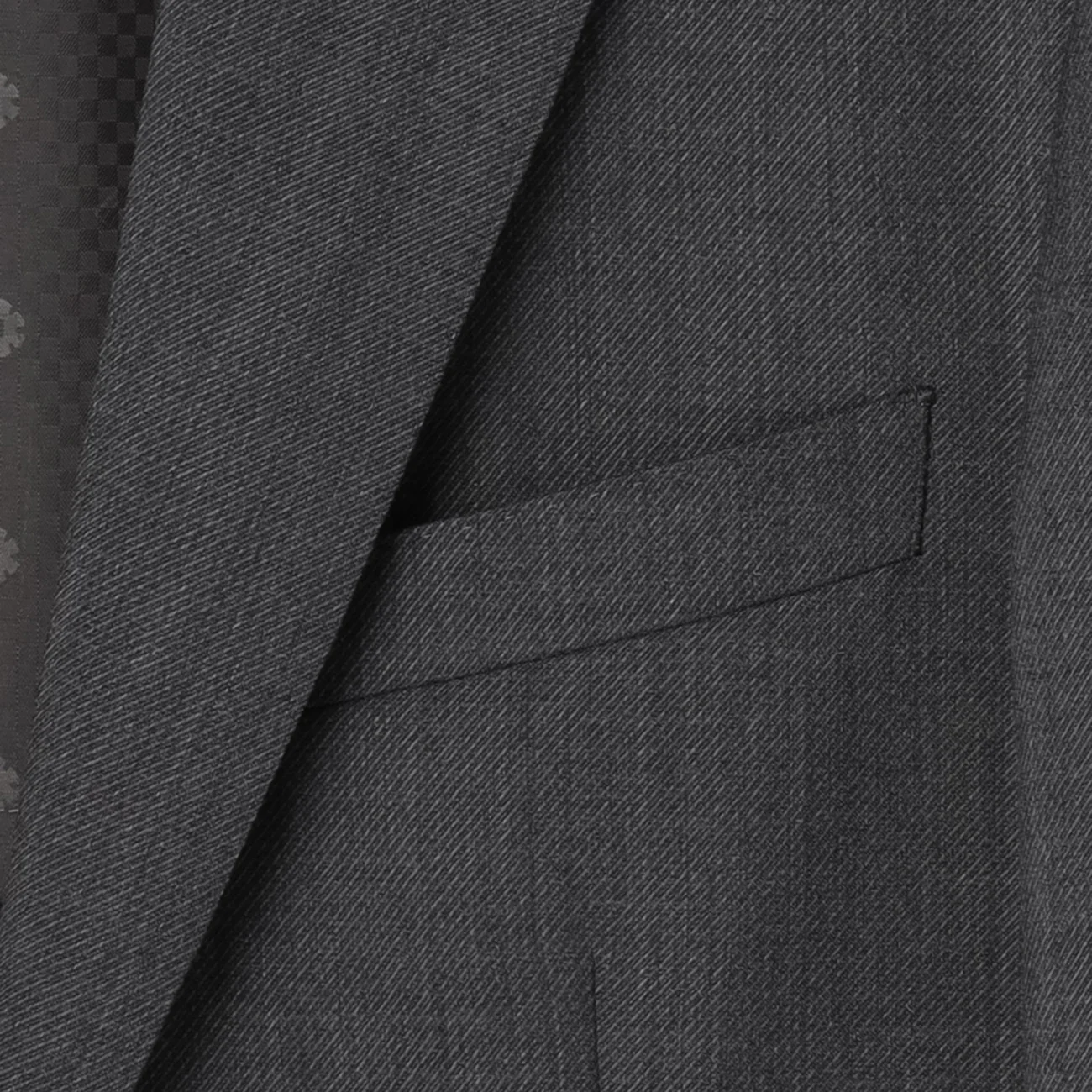 Wool Blend Kersey Suit - Medium Gray - Image 3